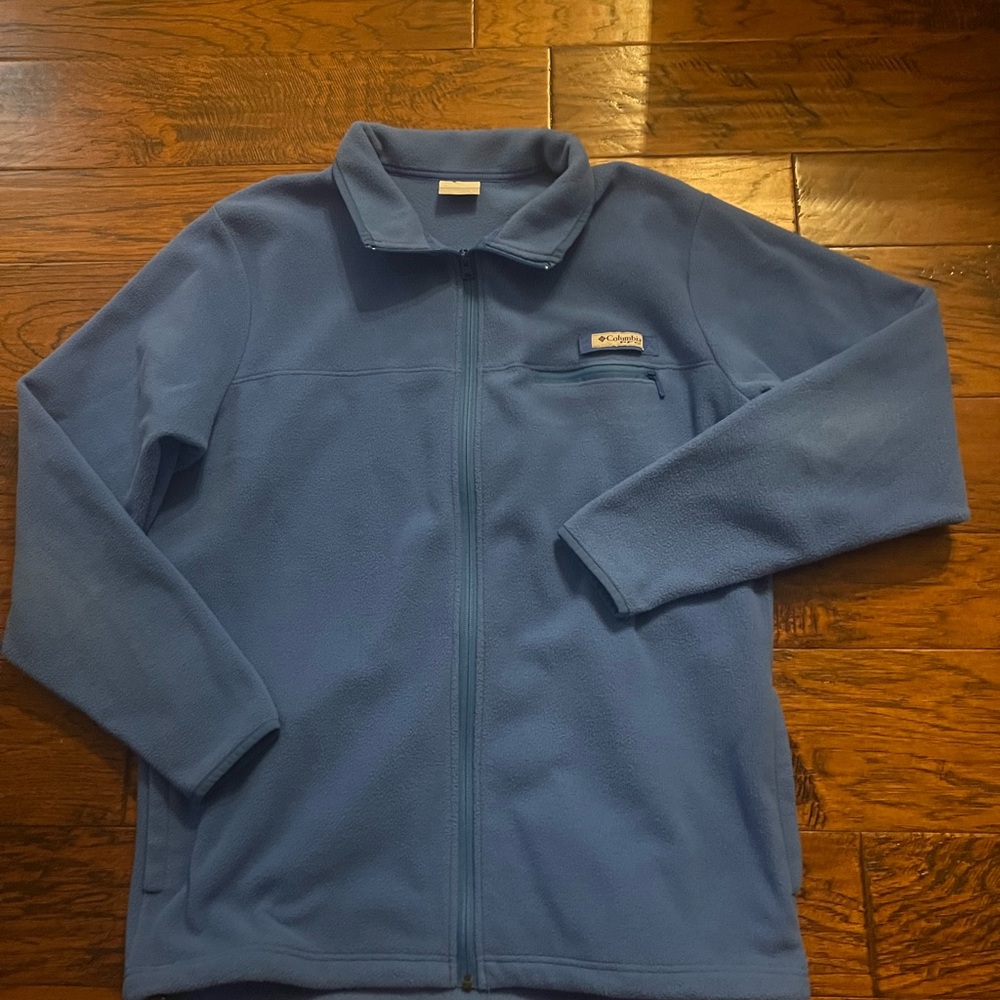 Men’s Columbia Zip Up Jacket size Large PFC L Royal BLUE EUC Full Pockets